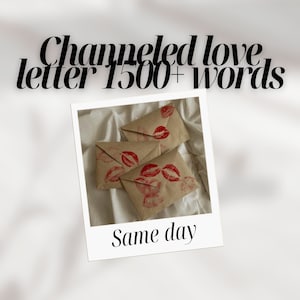 Carta de amor de más de 1500 palabras canalizada con mensaje de tu persona / Lectura psíquica del amor / Lectura del amor el mismo día / Carta romántica de tu persona