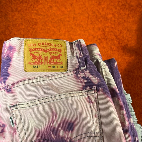 Custom Dyed and Altered Levis Pink & Purple (31x3… - image 8