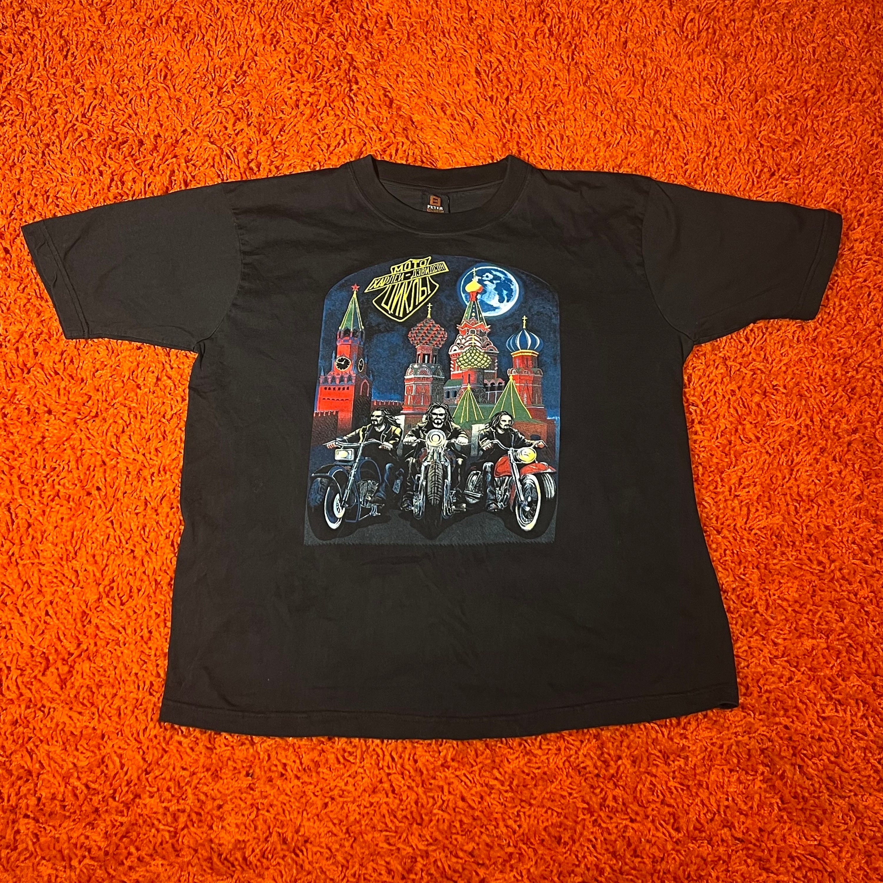 Moscow Russia Harley Davidson Vintage Shirt medium - Etsy