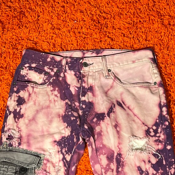 Custom Dyed and Altered Levis Pink & Purple (31x3… - image 5