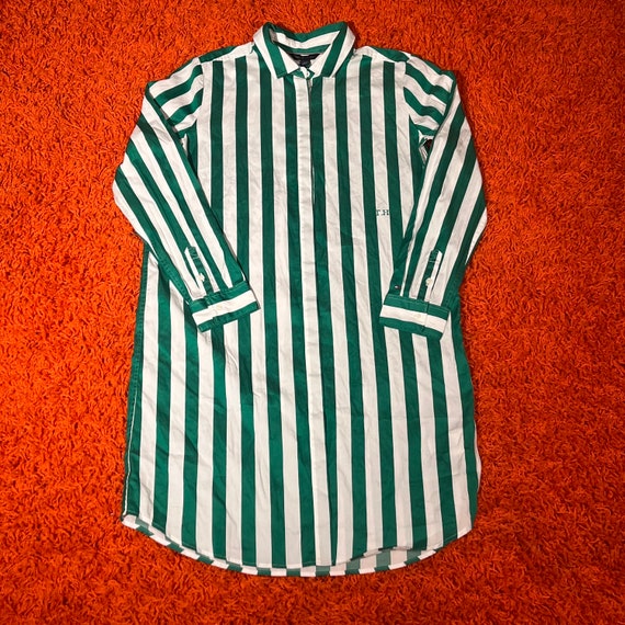 NWT Tommy Hilfiger White & Green Striped Dress (S)