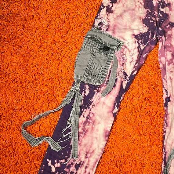 Custom Dyed and Altered Levis Pink & Purple (31x3… - image 3