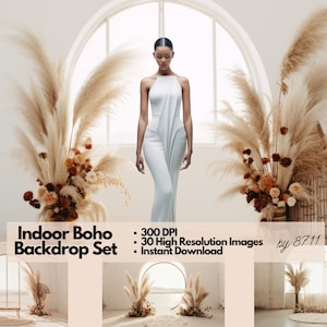 Indoor Boho Digital Backdrop Set, Maternity Backdrop Overlays, Studio Backdrop Overlays, Fine Art Textures, Photoshop Overlays