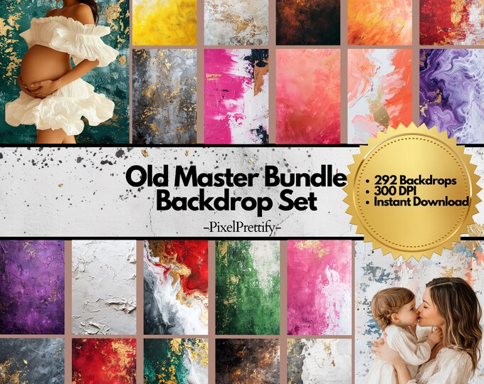 Imaster Background OLD MASTER Bundle Photography Background Backdrop, Vertical Portrait ...