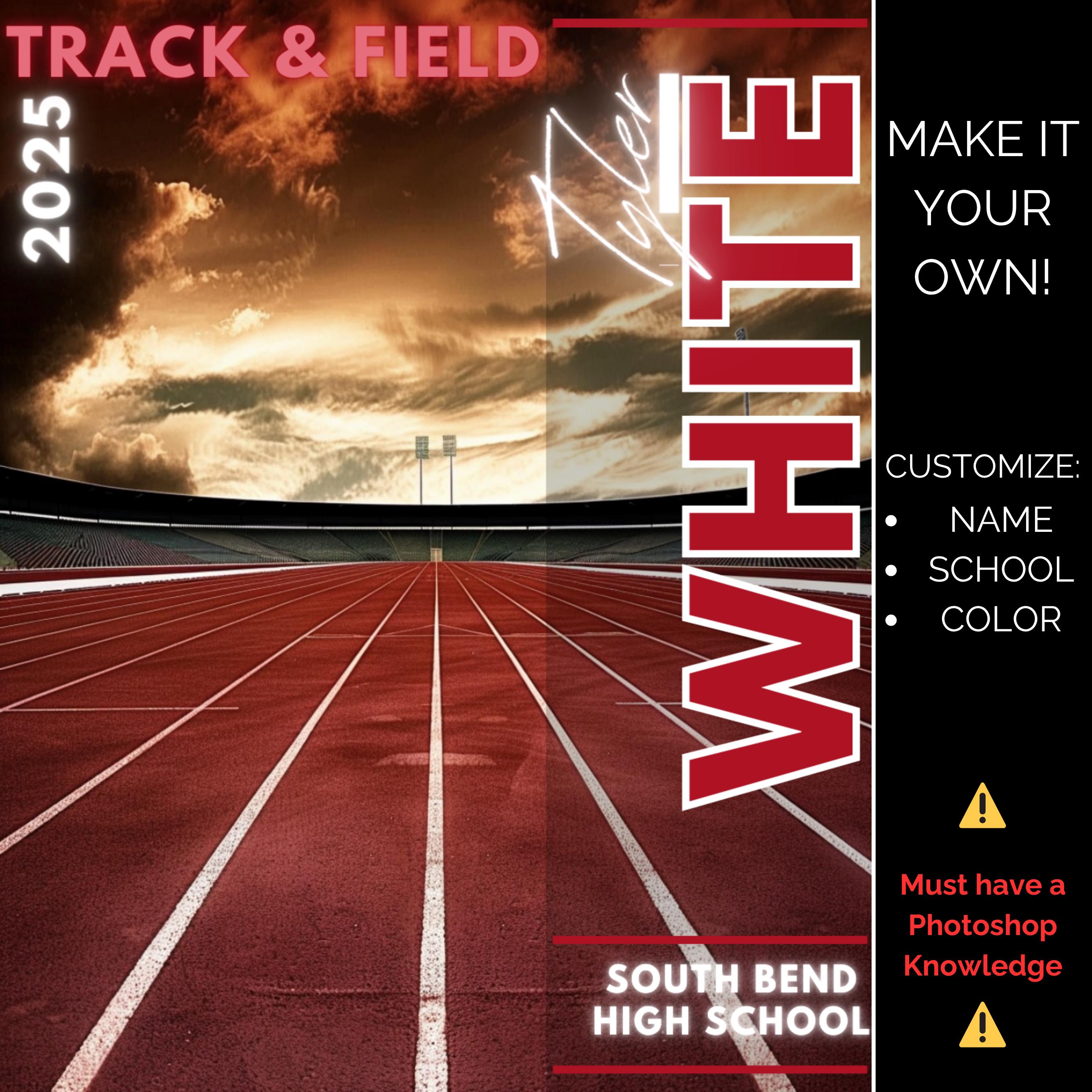 Track & Field Photoshop Template for Custom Posters and Banners ...