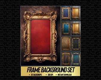 Ornate Frame Digital Backdrop Set, Maternity Backdrop Overlays, Studio Backdrop Overlays, Fine Art Textures, Photoshop Overlays