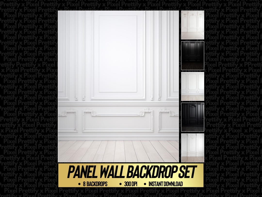 Panel Back Backdrop Panel Wall Digital Backdrop Set, Maternity Backdrop Overlays, Studio ...