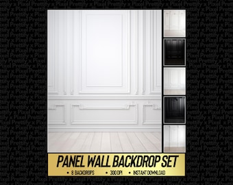 Panel Wall Digital Backdrop Set, Maternity Backdrop Overlays, Studio Backdrop Overlays, Fine Art Textures, Photoshop Overlays