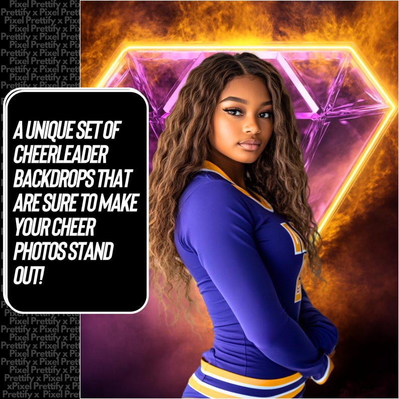 86 Cheerleader Digital Backdrops for Sports Photography | Cheer ...