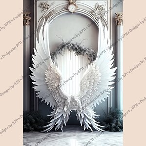 Angel Wings Digital Backgrounds Maternity Backdrop Overlays Studio ...