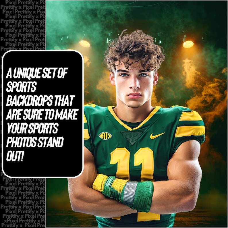 Friday Night Lights Digital Backdrops | Stadium Light Overlays | Sports Photography Background | Football Photoshop Backdrop | Senior Night image 3