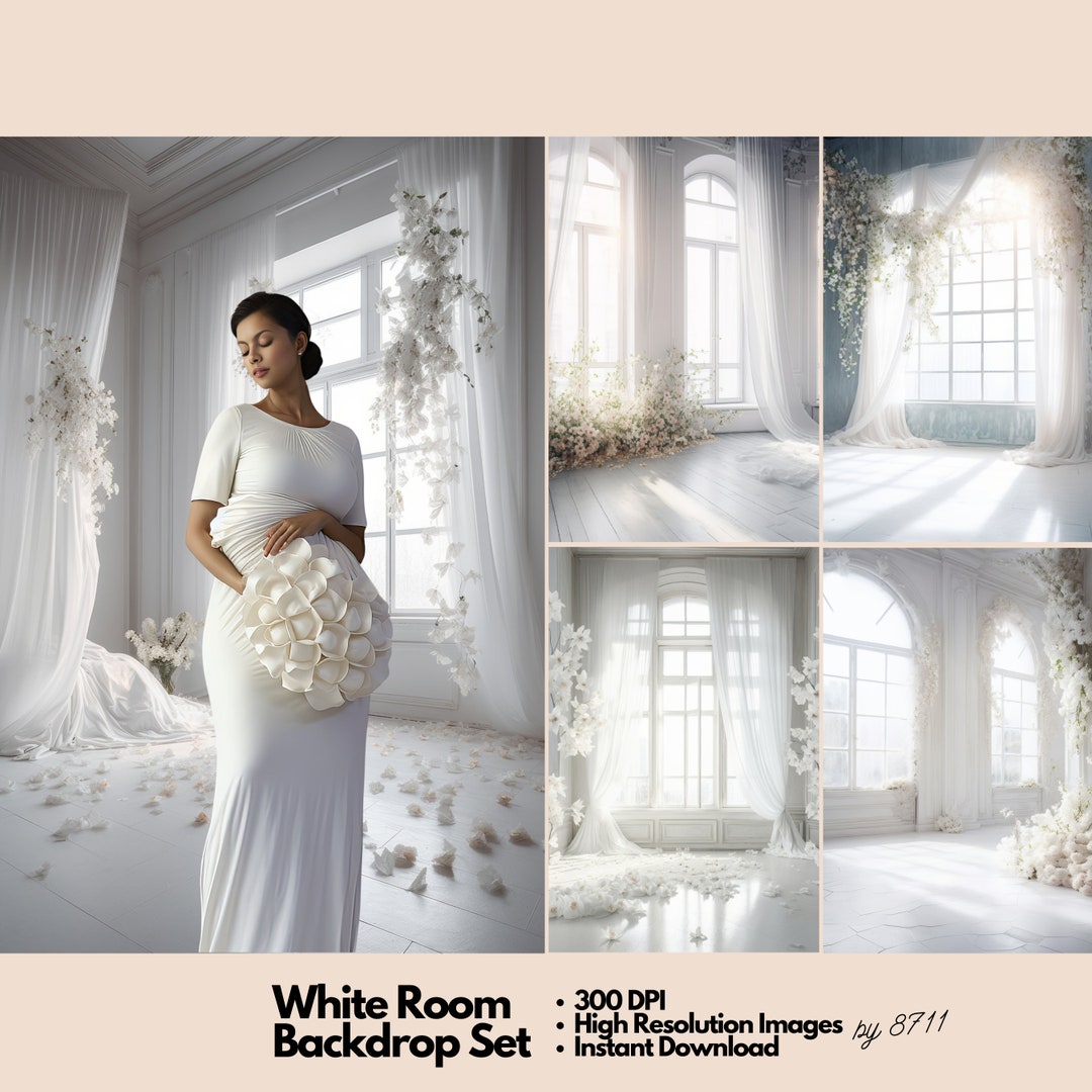 White Room Digital Backdrops, Maternity Backdrop Overlays, Photography ...