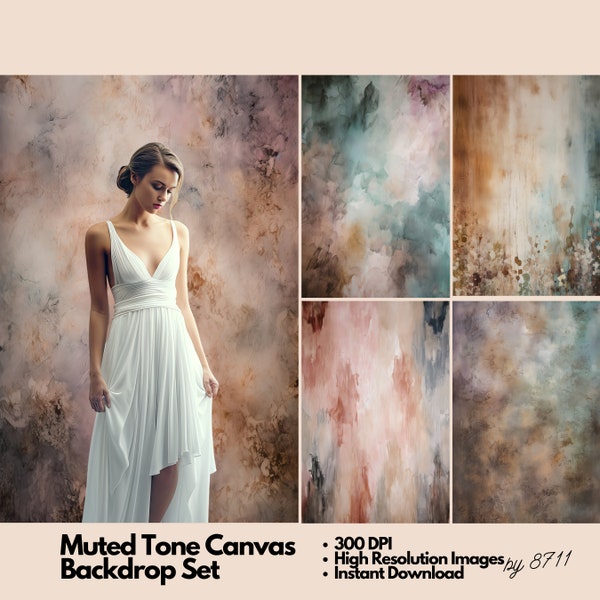 Muted Tone Hand Painted Canvas Digital Backdrops, Photography Digital Backgrounds, Green Maternity Backdrops, Photoshop Textures Overlays