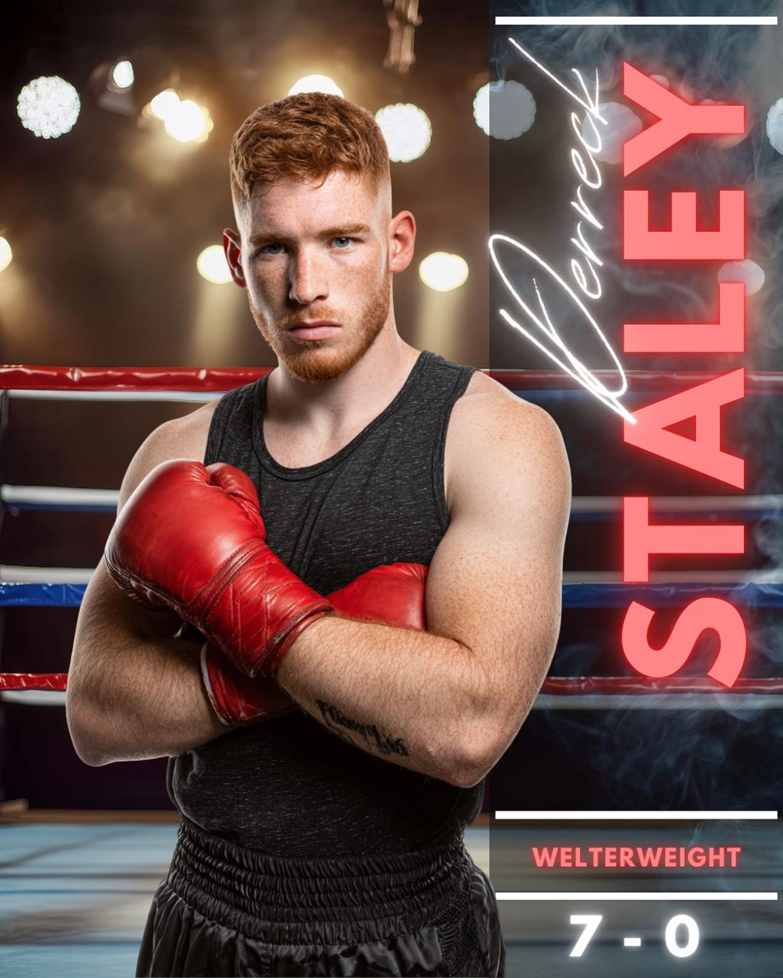 Boxing Poster Canva Template | Custom Boxing Poster Template, Sports ...