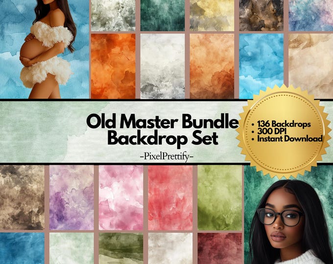 Imaster Background OLD MASTER Bundle Photography Background Backdrop, Vertical Portrait ...
