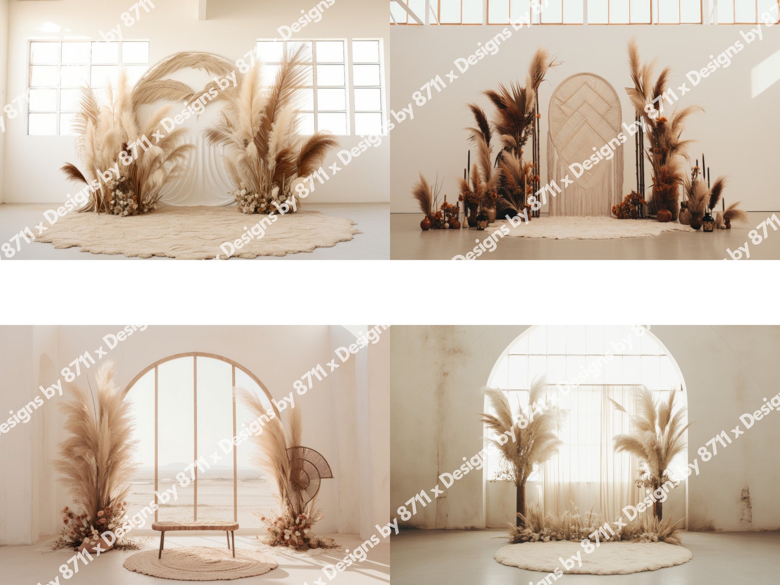 Indoor Boho Digital Backdrop Set, Maternity Backdrop Overlays, Studio ...