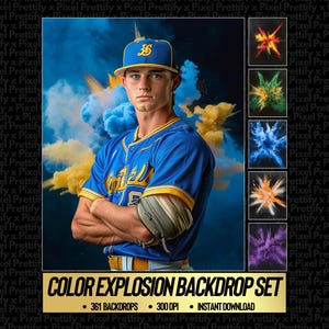 Sports Digital Backdrop Bundle | Sports Photography Backgrounds | Athlete Backdrop | Football Baseball Basketball Photoshop Background