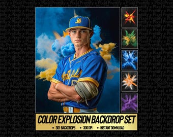 Sports Digital Backdrop Bundle | Sports Photography Backgrounds | Athlete Backdrop | Football Baseball Basketball Photoshop Background