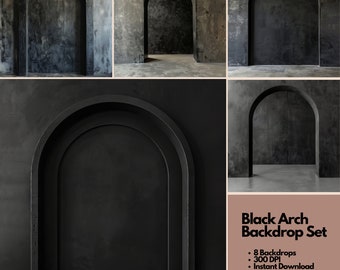 Black Arch Digital Backdrops, Maternity Backdrop Overlays, Studio Backdrop Overlays, Fine Art, Photoshop Overlays Digital Backgrounds