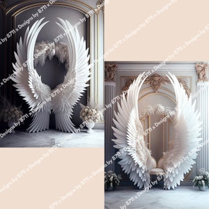 Angel Wings Digital Backgrounds Maternity Backdrop Overlays Studio ...