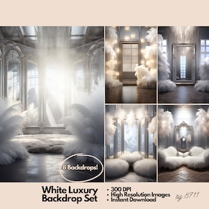 White Luxury Digital Backdrop, Maternity Backdrop Overlays, Studio Backdrop Overlays, Fine Art Textures, Photoshop Overlays