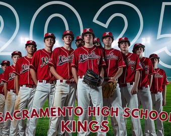 Baseball Team Canva Template | Baseball Backdrop For Sports Poster Design, Senior Sports Banners, Memory Mates, & More | Digital Background