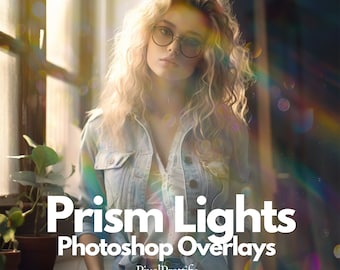 Prism Overlays, Crystal Light Overlays, Rainbow Light Leaks, Creative Light, Lens Flare, Overlay, Photoshop, Photography, Bokeh, DOWNLOAD