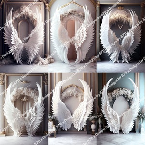 Angel Wings Digital Backgrounds Maternity Backdrop Overlays Studio ...
