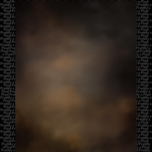 May include: A dark, textured background with a gradient of brown and black hues. The image has a blurred, smoky effect, with the text "Pixel Prettify x Pixel" repeated along the left and right borders.