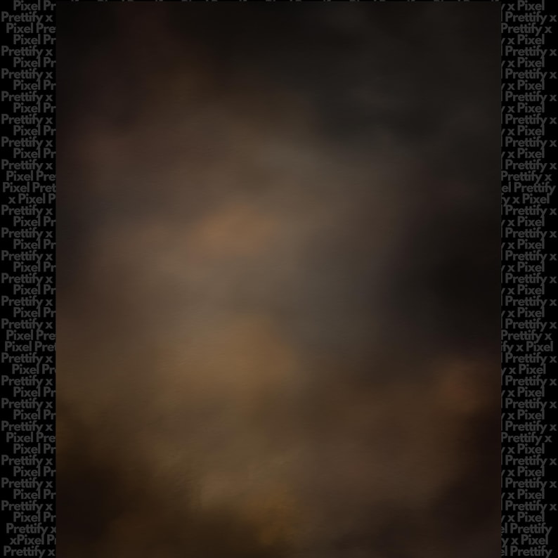May include: A dark, textured background with a gradient of brown and black hues. The image has a blurred, smoky effect, with the text "Pixel Prettify x Pixel" repeated along the left and right borders.