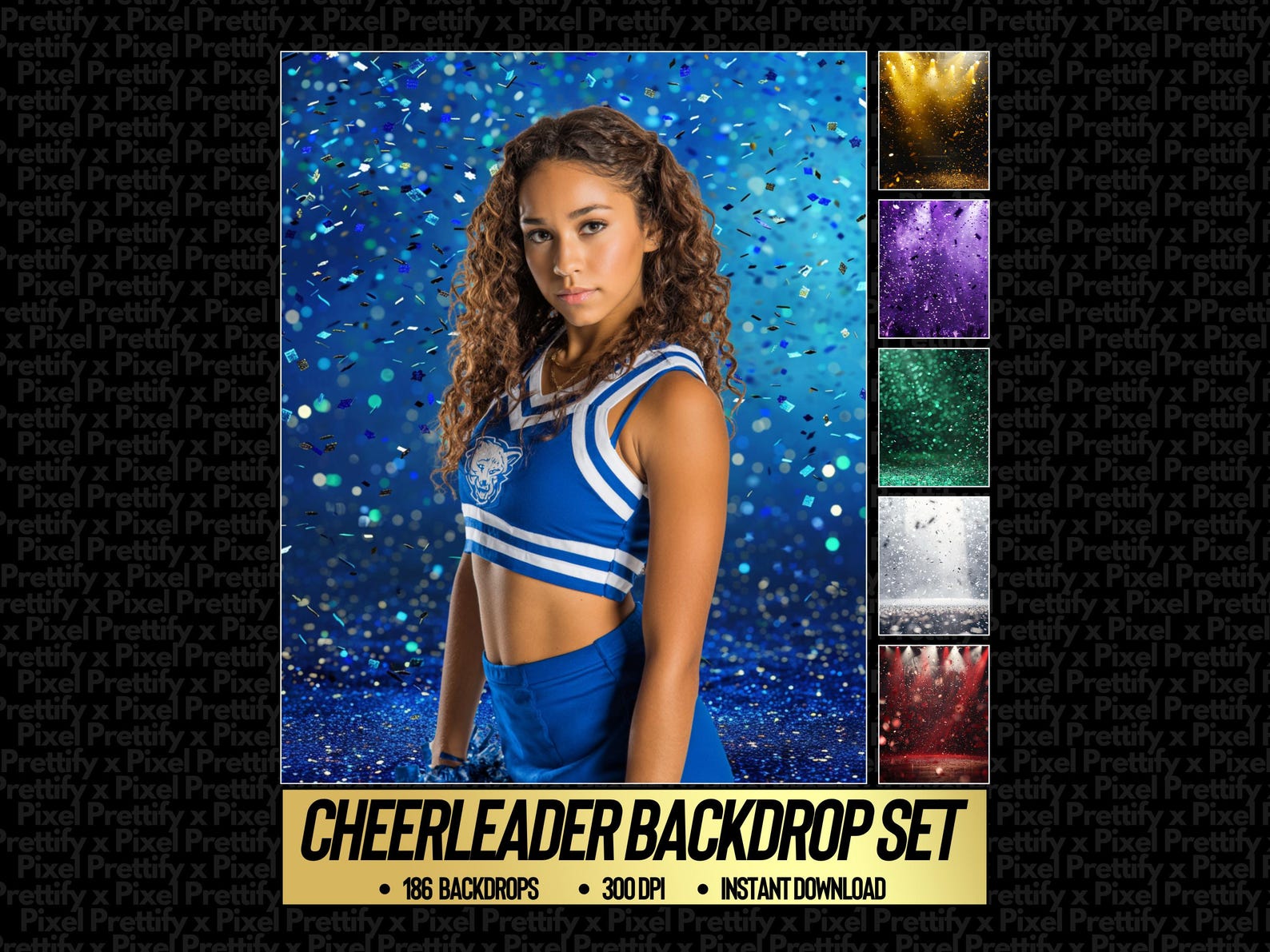 56 Cheerleader Digital Backdrops for Sports Photography | Cheer ...