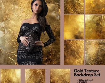 Gold Studio Backdrop - Digital Portrait Background, Instant Download Digital Backdrop for Photography