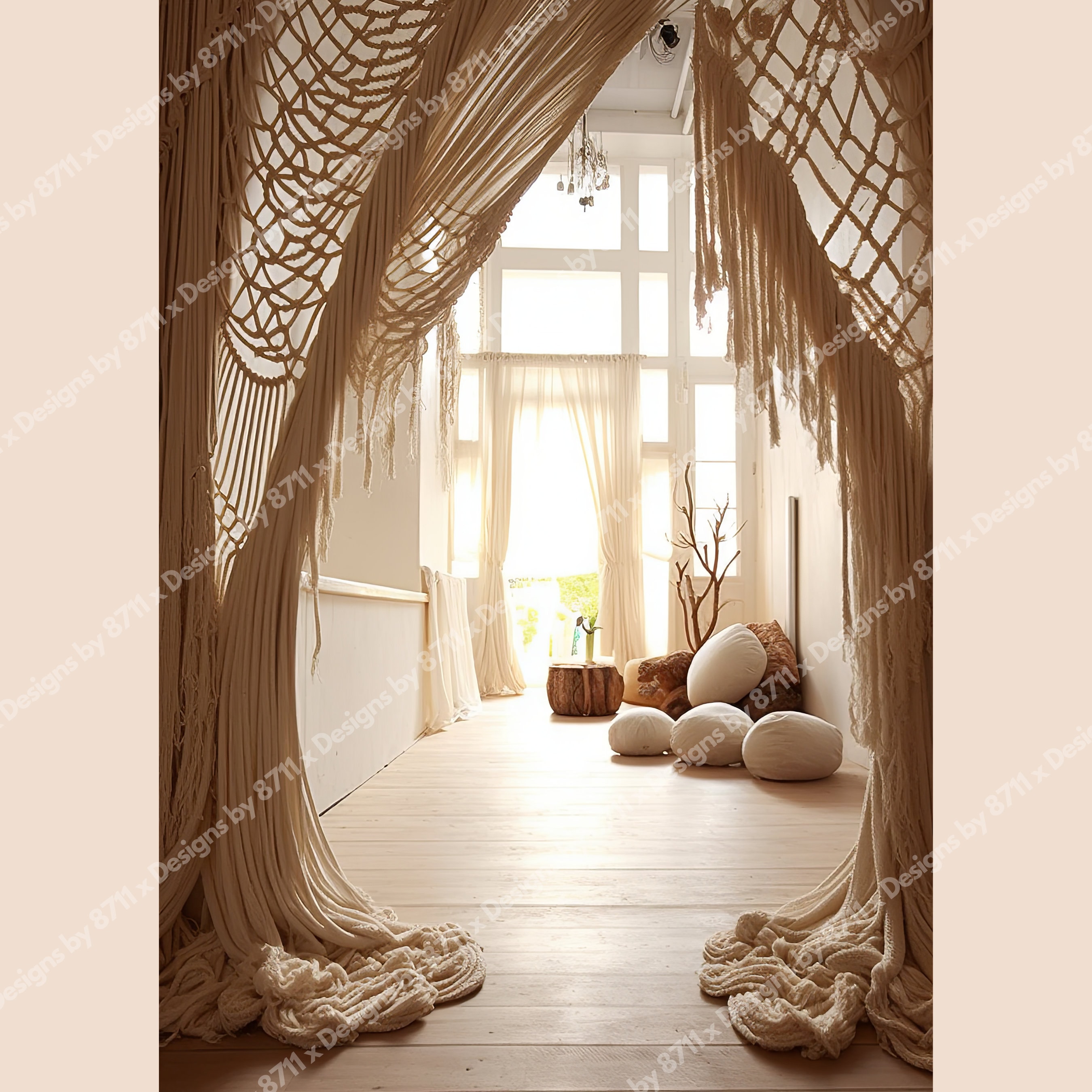Boho Entrance Digital Backdrops Maternity Backdrop Studio Backdrop ...