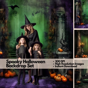 Spooky Halloween Digital Backdrops, Maternity Backdrop Overlays, Photography Digital Background Overlays, Photoshop Textures Overlays