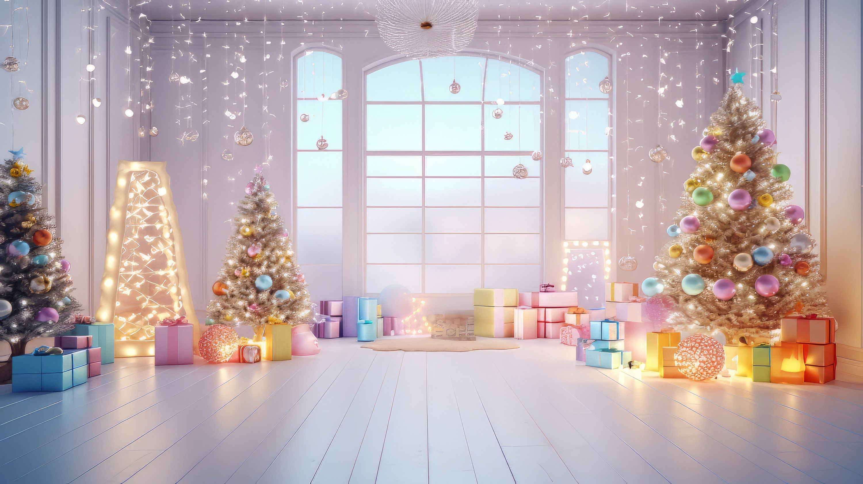 Christmas Lights Backdrop 