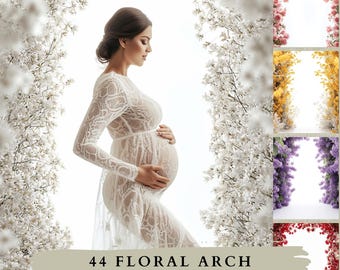 44 FLORAL BACKDROPS Digital Backdrop Overlay Maternity Backdrop Digital Floral Overlays Art Newborn Studio Backdrop for Photoshop Overlays