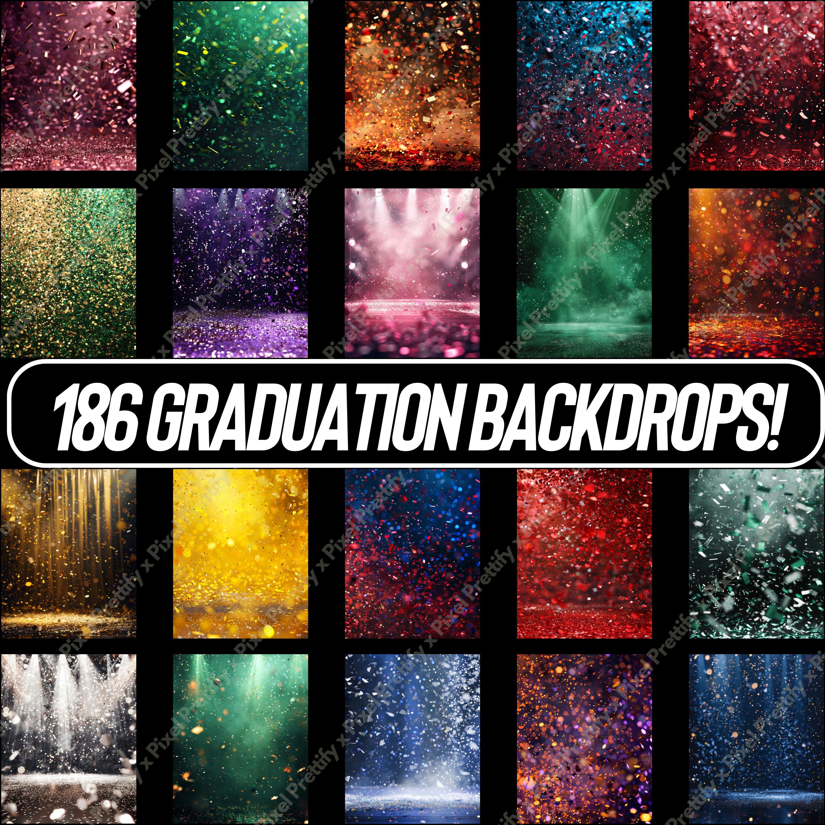 Graduation Digital Backdrops, Senior Photo Background, Grad Overlay ...