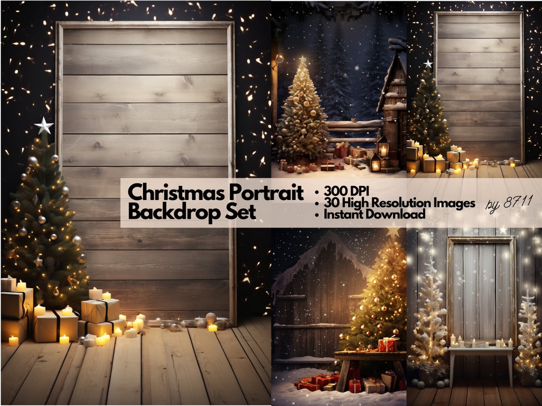 Christmas Digital Backdrop Set Maternity Backdrop Overlays - Etsy