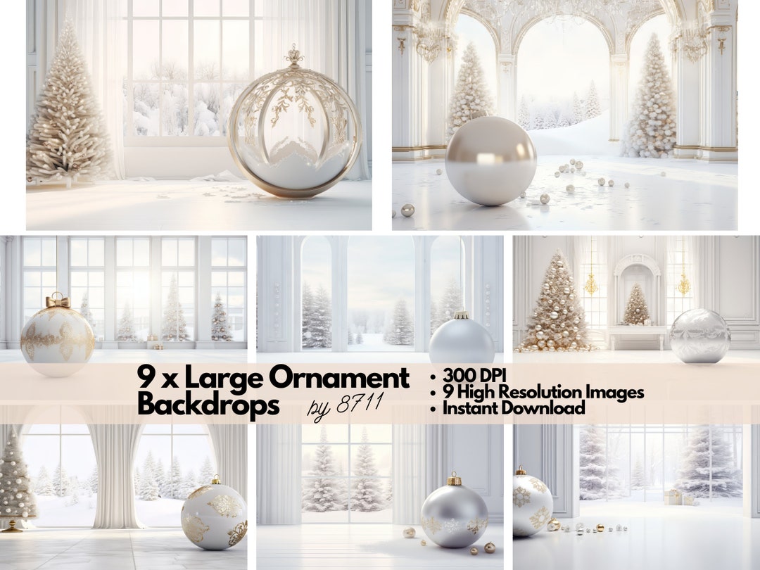 Large Christmas Ornament Digital Backdrops Maternity Backdrop - Etsy