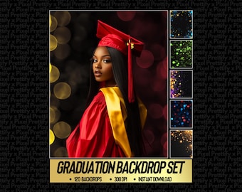 120 Graduation Digital Backdrops for Grad Photography | Graduation Background For Grad Banner, School Graduation, & Senior Portrait Photo