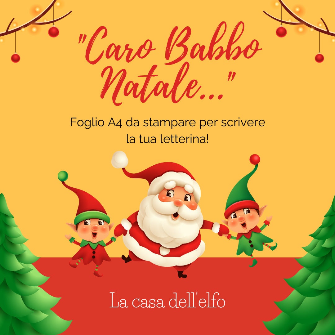 Printable Template For A Letter To Santa Claus A4 Format Etsy