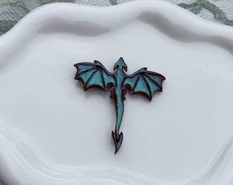 Drachen Magnet, irisierender Drachen Magnet, Fantasy Magnet, D & D Magnet, handgemachte Polymer Clay