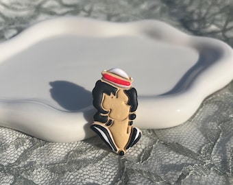 Conan Gray Wishbone Sailor Magnet, handgemachter Polymer Clay Sailor Kühlschrankmagnet