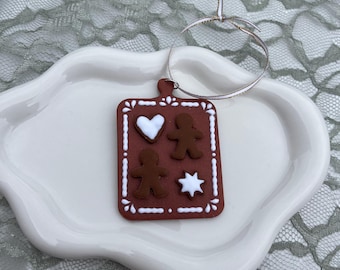 Lebkuchen Cookie Tablett Polymer Clay Weihnachtsschmuck