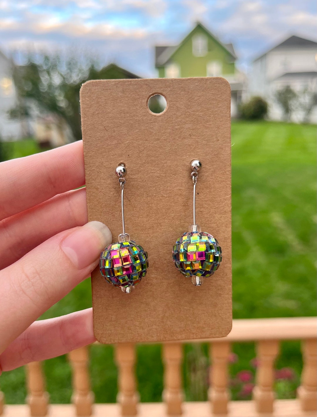 Mirrorball Earrings Disco Ball Party Taylor Swift Folklore Etsy