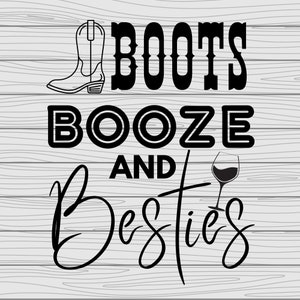 Bottes, alcool et besties SVG