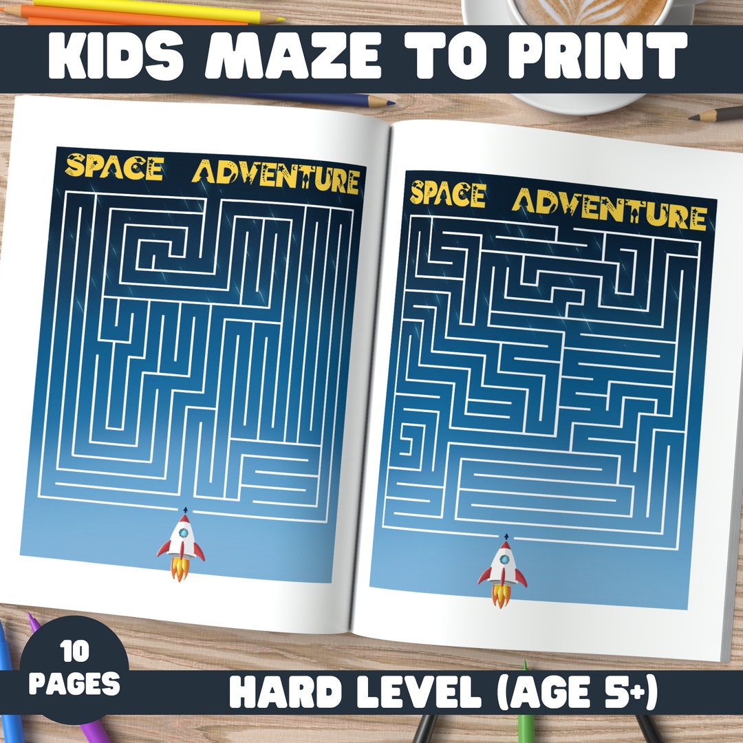 Rocket Maze Game Printable Labirynth Pdf Busy Book - Etsy