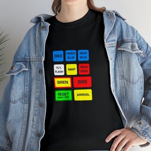 Blue Light Controller Cotton T Shirt, Constable Gift, Mouse Mat, Police Officer, Police Staff, PCSO, Ambulance, Fire