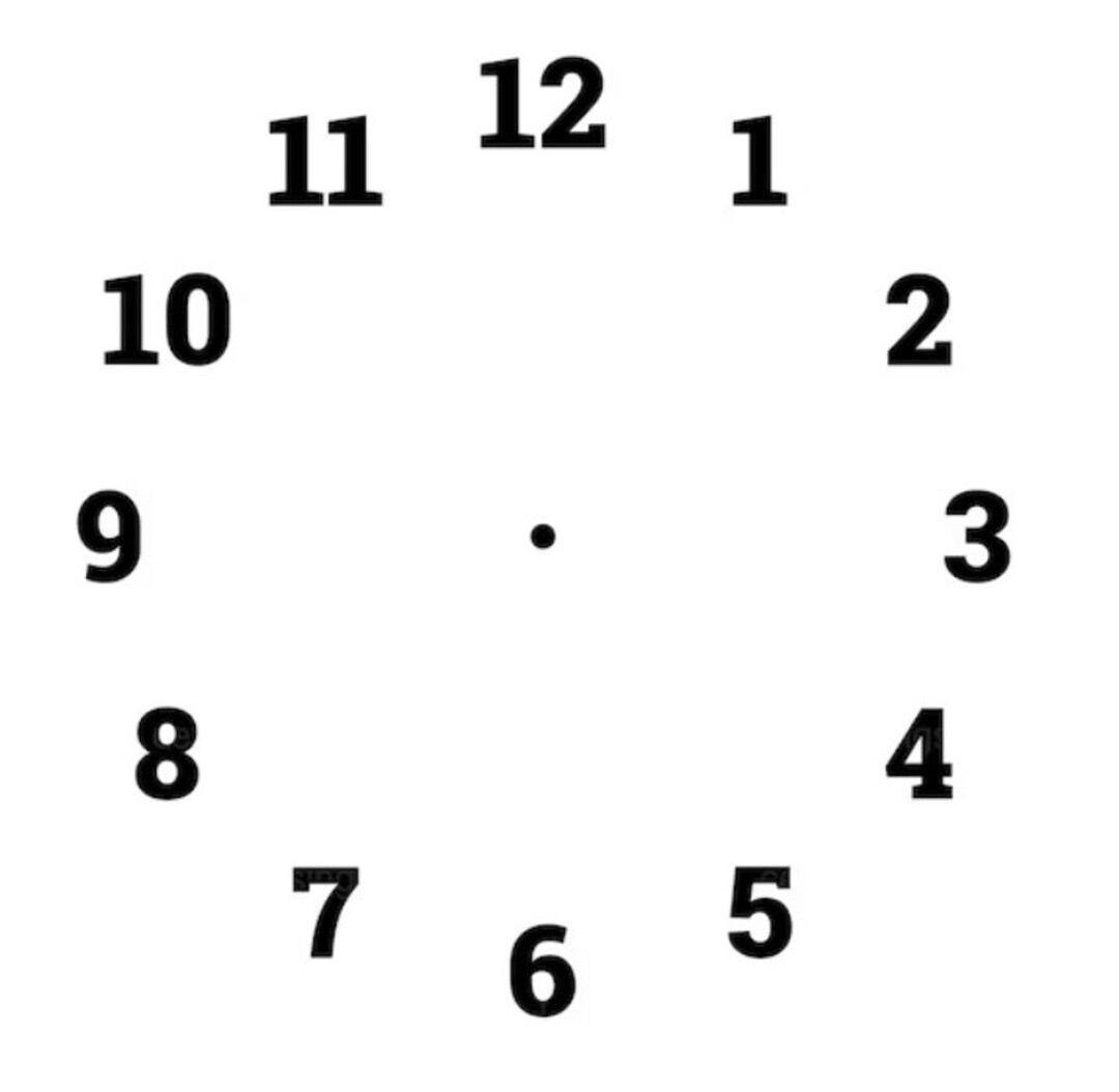 Clock Face Svg Clock Face Template Dxf Clock Face Png Clock Etsy