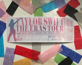 Die cut Customizable Eras Tour Stickers